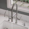 ALFI Brushed Gooseneck Single Hole Faucet, AB2015