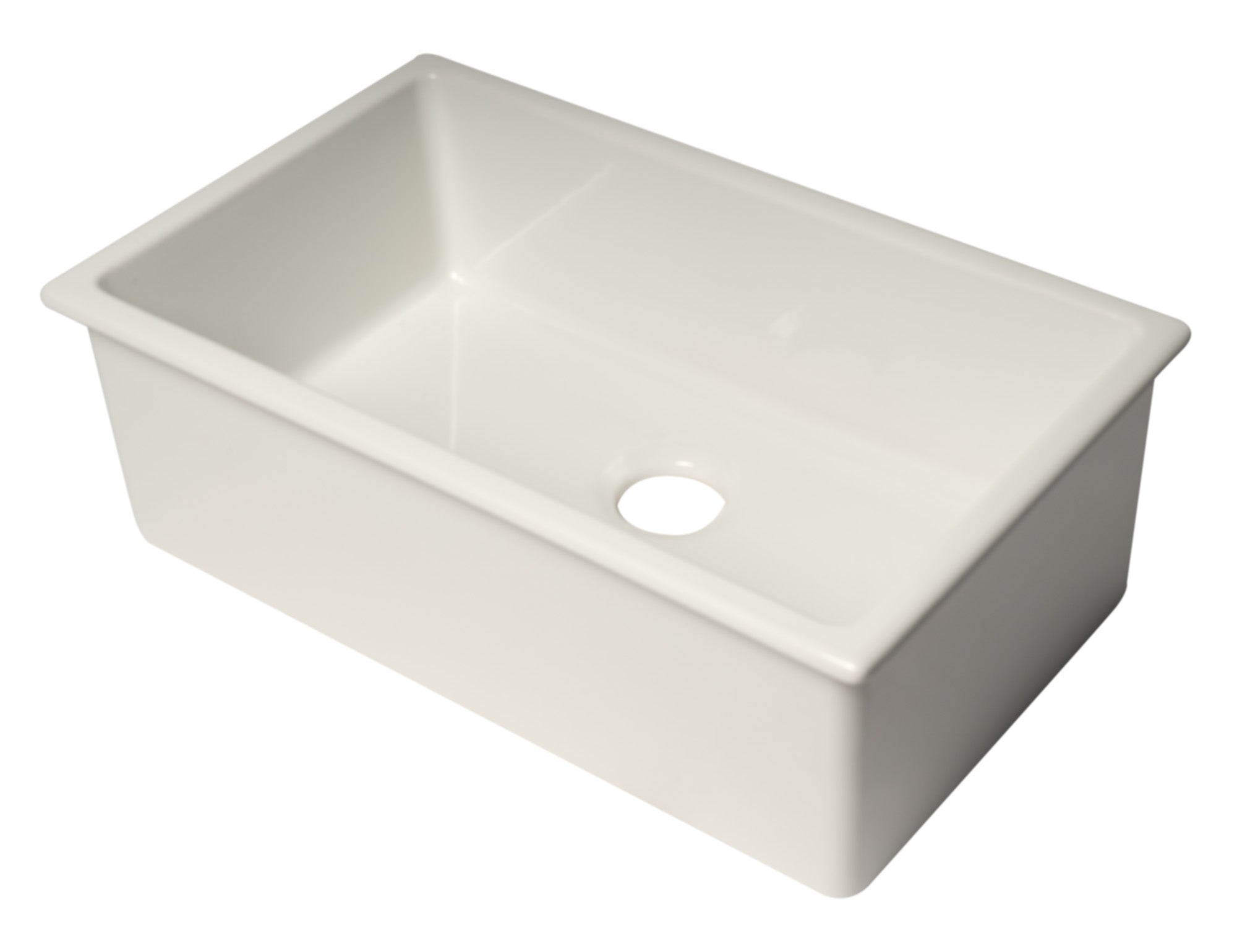 ALFI brand 30" Fireclay Undermount Kitchen Sink, White, AB3018UD-W - The Sink Boutique