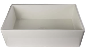 Alternate Image for ALFI 33" Single Bowl Fireclay Farmhouse Apron Sink, Biscuit, AB533-B