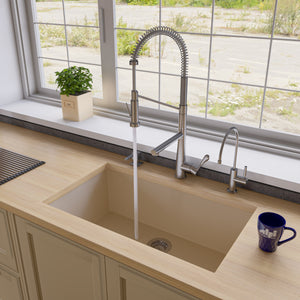 Alternate Image for ALFI Biscuit 33" Single Bowl Undermount Granite Composite Kitchen Sink, AB3322UM-B