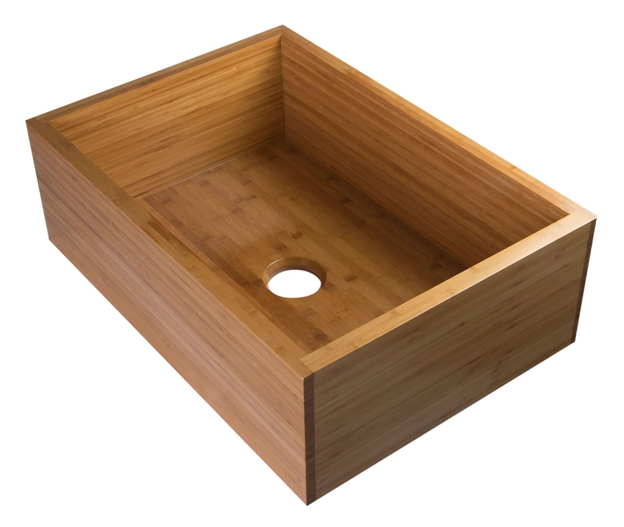 ALFI 30" Single Bowl Bamboo Farmhouse Apron Sink, AB3021