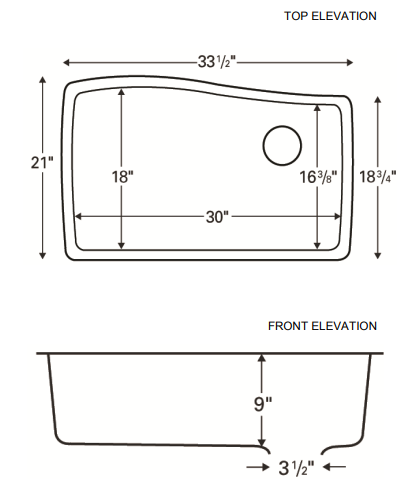 Karran 34" Undermount Quartz Composite Kitchen Sink, Grey, QU-722-GR