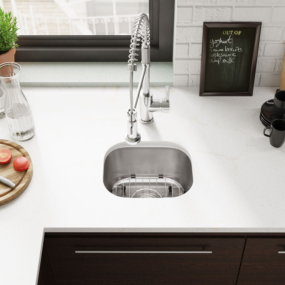 Rene 15" Stainless Steel Bar/Prep Sink, 16 Gauge, R1-1012-16 - The Sink Boutique
