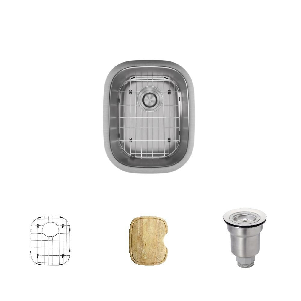 Rene 15" Stainless Steel Bar/Prep Sink, 18 Gauge, R1-1014-18