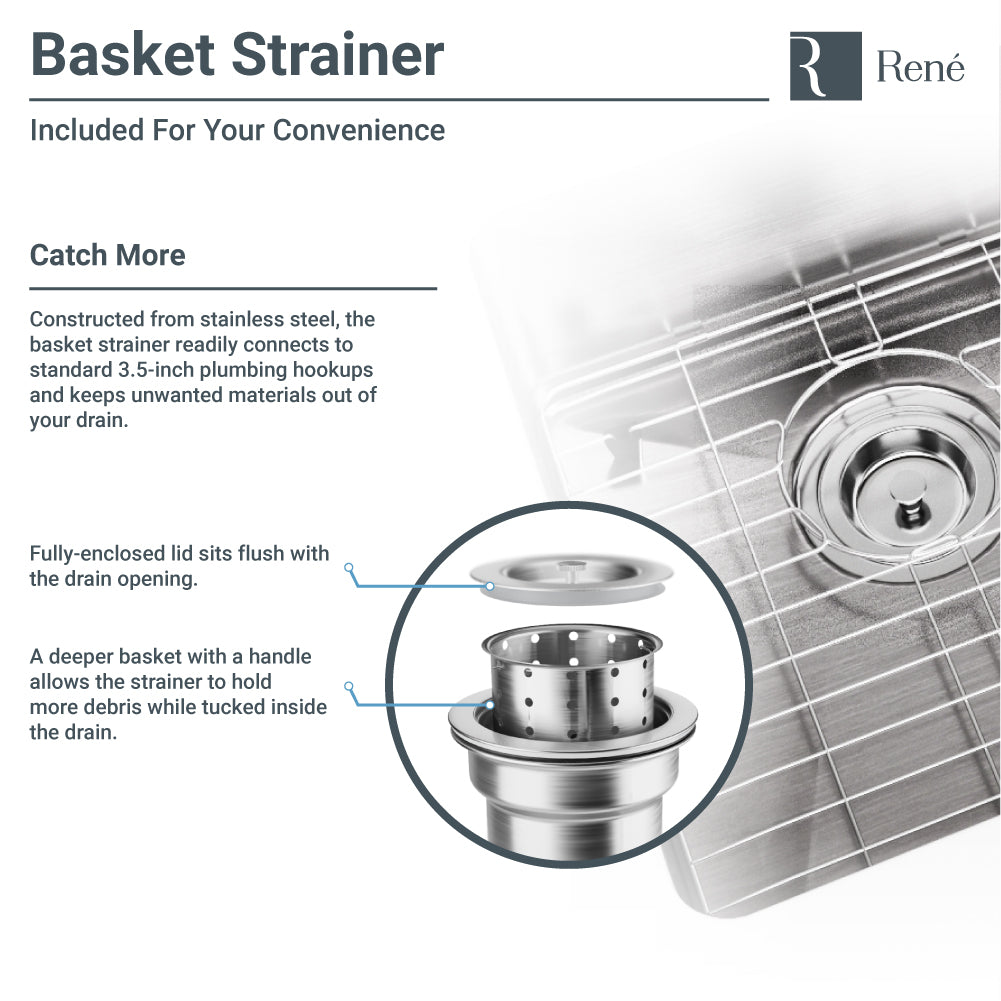 Rene 15" Stainless Steel Bar/Prep Sink, 18 Gauge, R1-1014-18 - The Sink Boutique