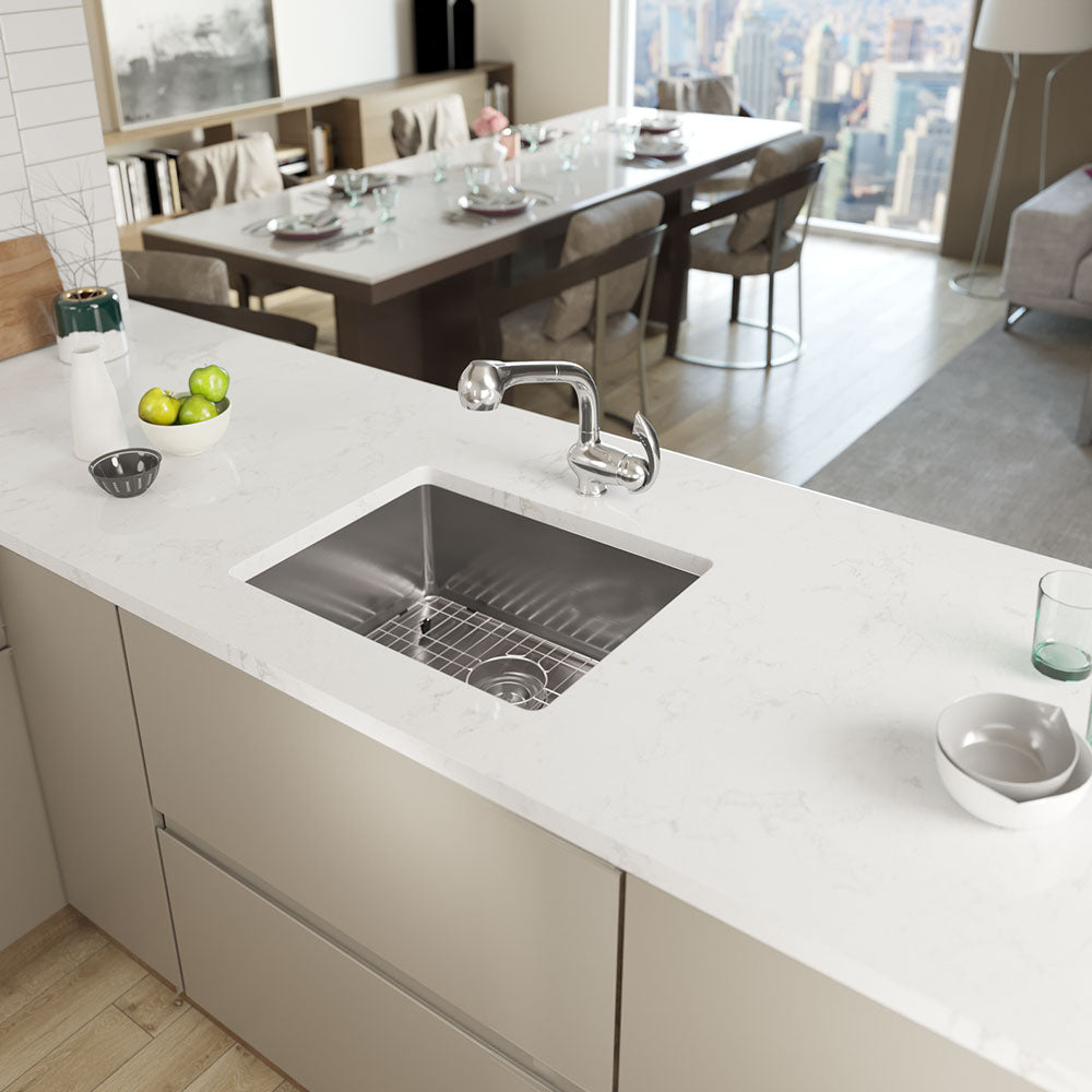 Rene 23" Stainless Steel Kitchen Sink, 18 Gauge, R1-1015-18 - The Sink Boutique