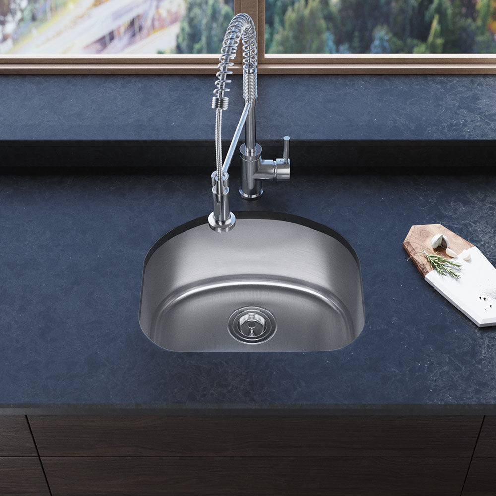 Rene 20" Stainless Steel Kitchen Sink, 16 Gauge, R1-1017-16 - The Sink Boutique