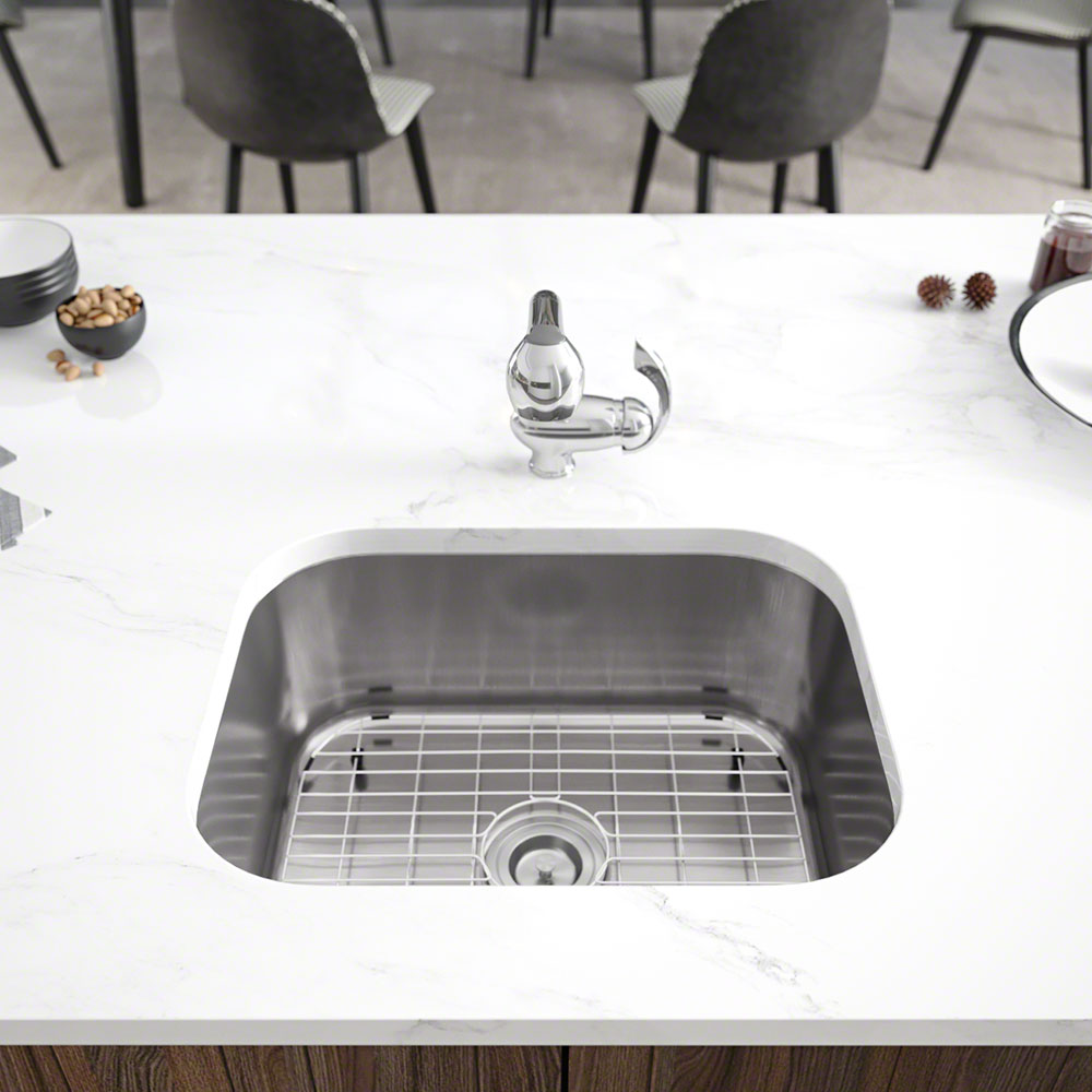 Rene 23" Stainless Steel Kitchen Sink, 18 Gauge, R1-1018-18 - The Sink Boutique
