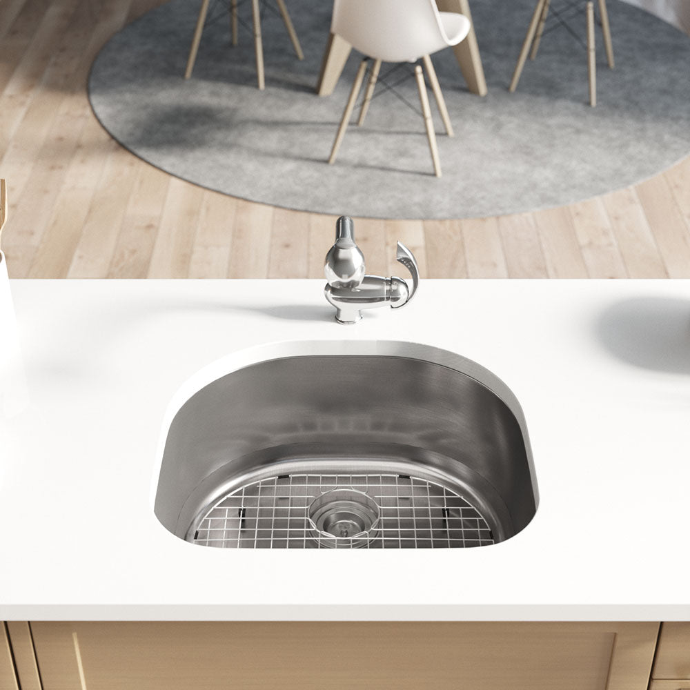 Rene 24" Stainless Steel Kitchen Sink, 16 Gauge, R1-1020-16 - The Sink Boutique