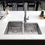 Rene 31" Stainless Steel Kitchen Sink, 55/45 Double Bowl, 18 Gauge, R1-1022L-18 - The Sink Boutique