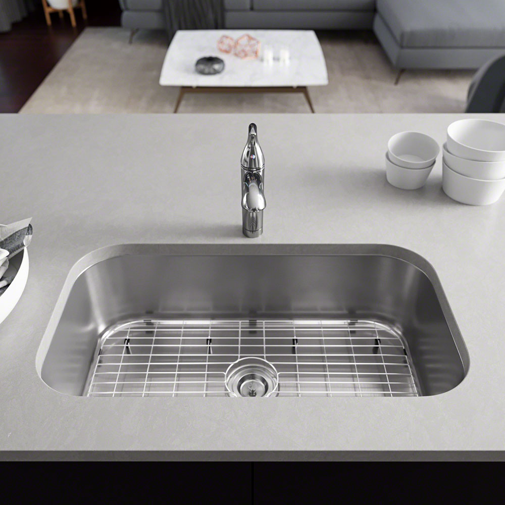 Rene 32" Stainless Steel Kitchen Sink, 18 Gauge, R1-1024C-18 - The Sink Boutique