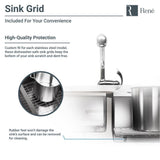 Rene 32" Stainless Steel Kitchen Sink, 45/55 Double Bowl, 16 Gauge, R1-1026R-16 - The Sink Boutique