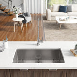Rene 32" Stainless Steel Kitchen Sink, 16 Gauge, R1-1026S-16 - The Sink Boutique