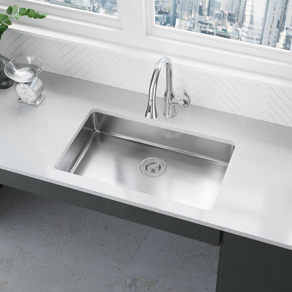 Rene 29" Stainless Steel Kitchen Sink, 18 Gauge, R1-1036S-18 - The Sink Boutique