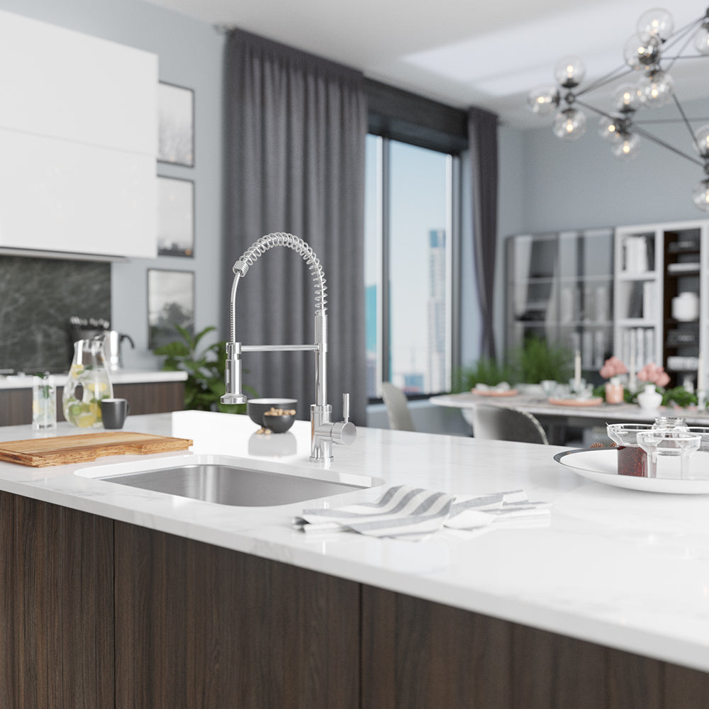 Rene 27" Stainless Steel Kitchen Sink, 18 Gauge, R1-1039-18 - The Sink Boutique