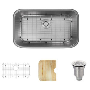 Alternate Image for Rene 30" Stainless Steel Kitchen Sink, 18 Gauge, R1-1040-18