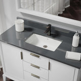 Rene 22" Rectangle Porcelain Bathroom Sink, Biscuit, R2-1001-B-PUD-ABR - The Sink Boutique