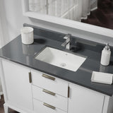 Rene 22" Rectangle Porcelain Bathroom Sink, Biscuit, R2-1001-B-PUD-C - The Sink Boutique