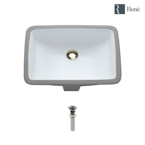 Alternate Image for Rene 21" Rectangle Porcelain Bathroom Sink, White, R2-1002-W-PUD-BN