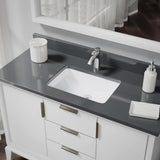 Rene 21" Rectangle Porcelain Bathroom Sink, White, R2-1002-W-PUD-C - The Sink Boutique