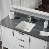 Rene 17" Rectangle Porcelain Bathroom Sink, Biscuit, R2-1003-B-PUD-BN - The Sink Boutique