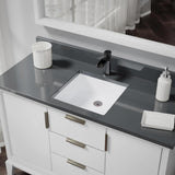 Rene 17" Rectangle Porcelain Bathroom Sink, White, R2-1003-W-PUD-ABR - The Sink Boutique
