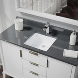 Rene 17" Rectangle Porcelain Bathroom Sink, White, R2-1003-W-PUD-C - The Sink Boutique