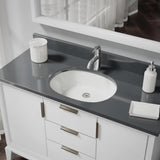 Rene 22" Oval Porcelain Bathroom Sink, Biscuit, R2-1005-B-PUD-C - The Sink Boutique