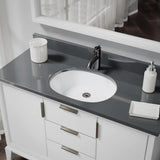 Rene 22" Oval Porcelain Bathroom Sink, White, R2-1005-W-PUD-ABR - The Sink Boutique