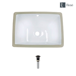 Alternate Image for Rene 18" Rectangle Porcelain Bathroom Sink, White, R2-1007-W-PUD-ABR