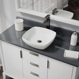 Rene 17" Round Porcelain Bathroom Sink, Biscuit, with Faucet, R2-5011-B-R9-7003-ABR - The Sink Boutique