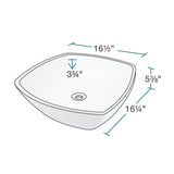 Rene 17" Round Porcelain Bathroom Sink, Biscuit, with Faucet, R2-5011-B-R9-7003-ABR - The Sink Boutique