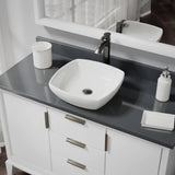 Rene 17" Round Porcelain Bathroom Sink, Biscuit, with Faucet, R2-5011-B-R9-7006-ABR - The Sink Boutique