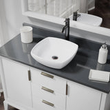 Rene 17" Round Porcelain Bathroom Sink, White, with Faucet, R2-5011-W-R9-7001-ABR - The Sink Boutique