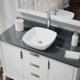 Rene 17" Round Porcelain Bathroom Sink, White, with Faucet, R2-5011-W-R9-7001-C - The Sink Boutique