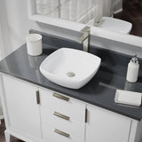 Rene 17" Round Porcelain Bathroom Sink, White, with Faucet, R2-5011-W-R9-7003-BN - The Sink Boutique