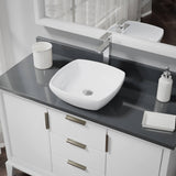 Rene 17" Round Porcelain Bathroom Sink, White, with Faucet, R2-5011-W-R9-7003-C - The Sink Boutique
