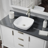 Rene 17" Round Porcelain Bathroom Sink, White, with Faucet, R2-5011-W-R9-7006-BN - The Sink Boutique