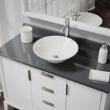 Rene 17" Round Porcelain Bathroom Sink, Biscuit, with Faucet, R2-5015-B-R9-7001-C - The Sink Boutique
