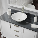 Rene 17" Round Porcelain Bathroom Sink, Biscuit, with Faucet, R2-5015-B-R9-7003-BN - The Sink Boutique