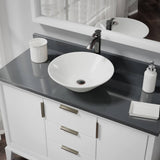 Rene 17" Round Porcelain Bathroom Sink, Biscuit, with Faucet, R2-5015-B-R9-7006-ABR - The Sink Boutique