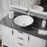 Rene 17" Round Porcelain Bathroom Sink, Biscuit, with Faucet, R2-5015-B-R9-7007-C - The Sink Boutique
