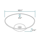 Rene 17" Round Porcelain Bathroom Sink, White, with Faucet, R2-5015-W-R9-7006-C - The Sink Boutique