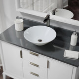 Rene 17" Round Porcelain Bathroom Sink, White, with Faucet, R2-5015-W-R9-7007-ABR - The Sink Boutique