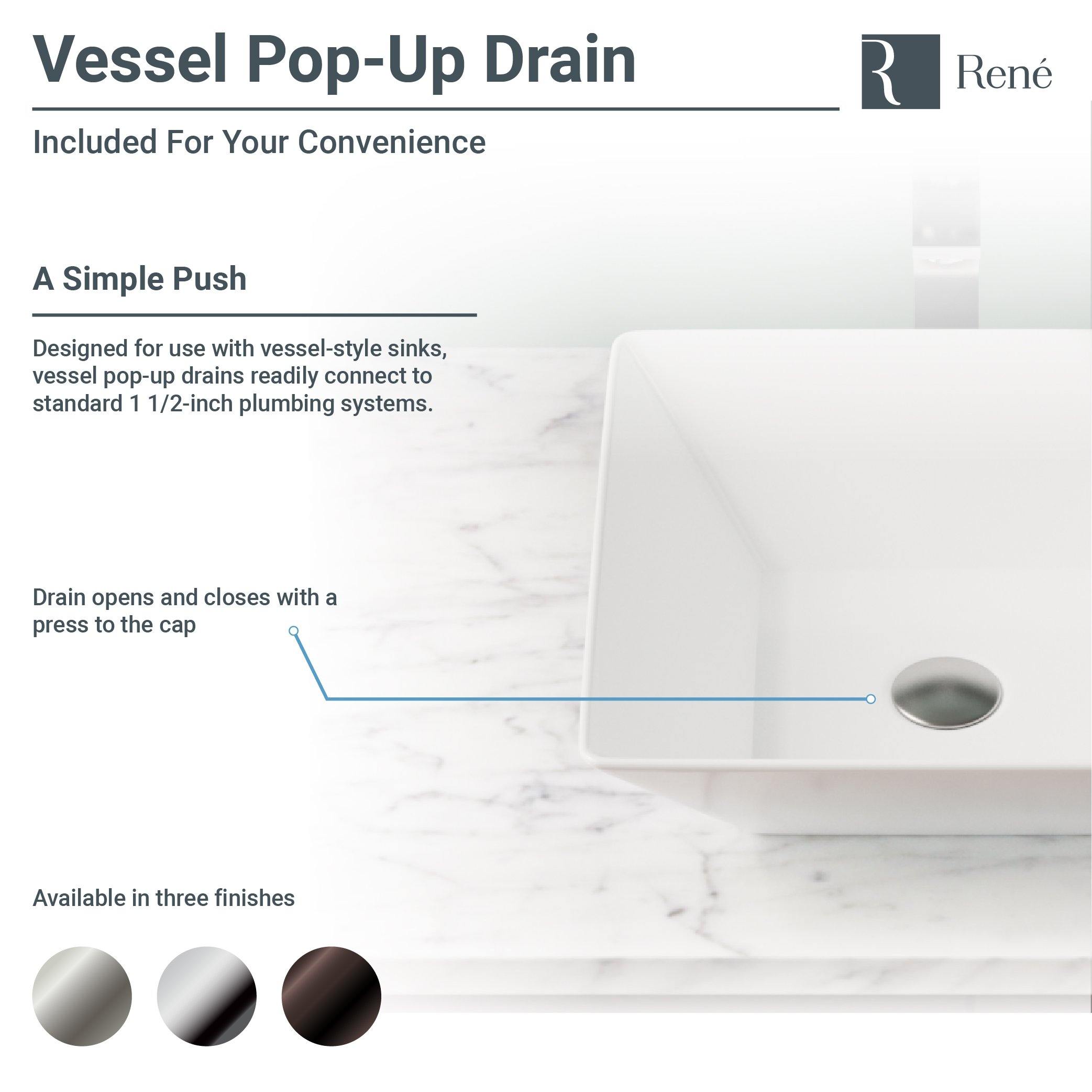 Rene 21" Rectangle Porcelain Bathroom Sink, White, with Faucet, R2-5018-W-R9-7002-ABR - The Sink Boutique