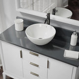 Rene 16" Round Porcelain Bathroom Sink, Biscuit, with Faucet, R2-5031-B-R9-7001-ABR - The Sink Boutique