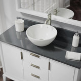 Rene 16" Round Porcelain Bathroom Sink, Biscuit, with Faucet, R2-5031-B-R9-7001-BN - The Sink Boutique