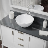 Rene 16" Round Porcelain Bathroom Sink, White, with Faucet, R2-5031-W-R9-7001-C - The Sink Boutique