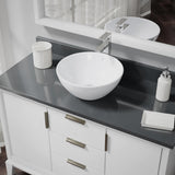 Rene 16" Round Porcelain Bathroom Sink, White, with Faucet, R2-5031-W-R9-7003-C - The Sink Boutique