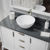 Rene 16" Round Porcelain Bathroom Sink, White, with Faucet, R2-5031-W-R9-7007-BN - The Sink Boutique